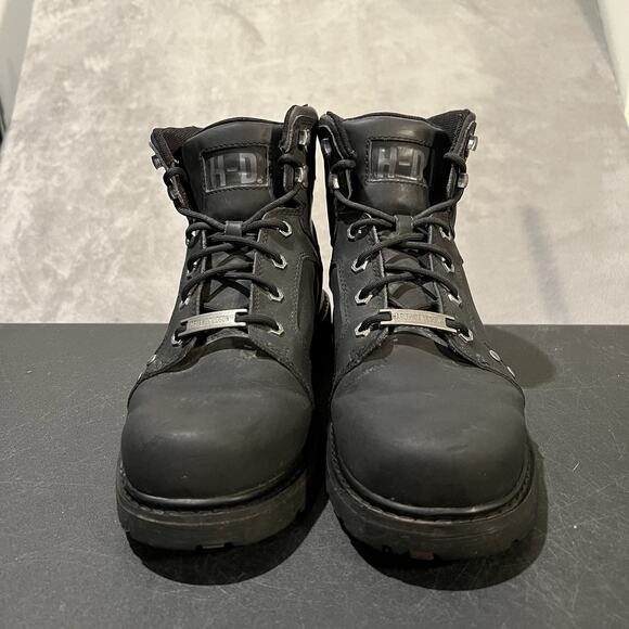 Harley Davidson Keeting Motorcycle Boots Mens 9.5 M Black Moto Biker Lace Up main image 7